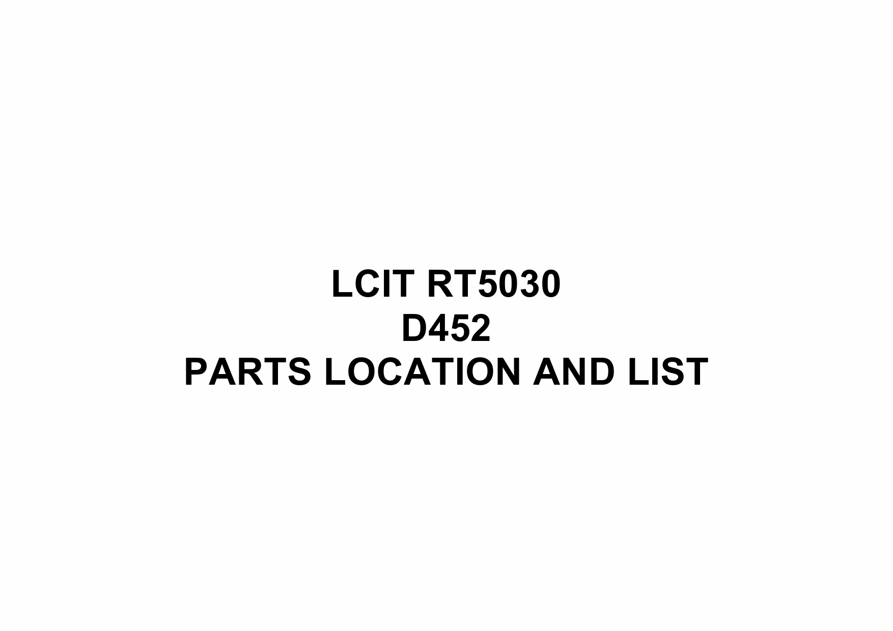RICOH Options D452 LCIT-RT5030 Parts Catalog PDF download-1 RICOH Options D452 LCIT-RT5030 Parts Catalog PDF download-1